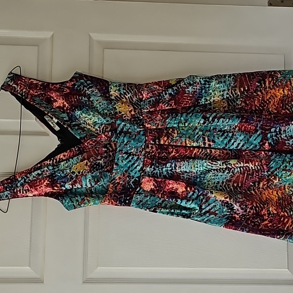 Bright A Line dress with pockets